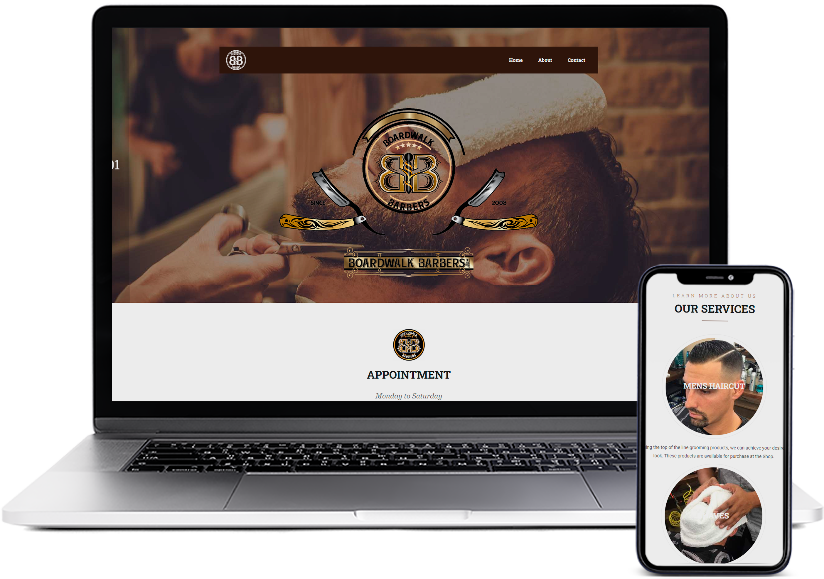 Boardwalk Barbers website