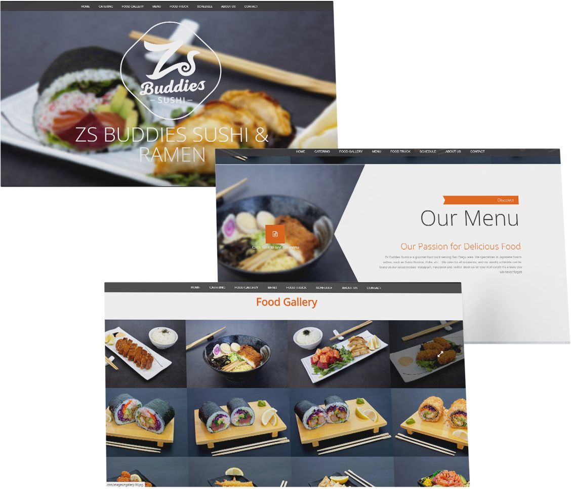 Zs Buddies Sushi website