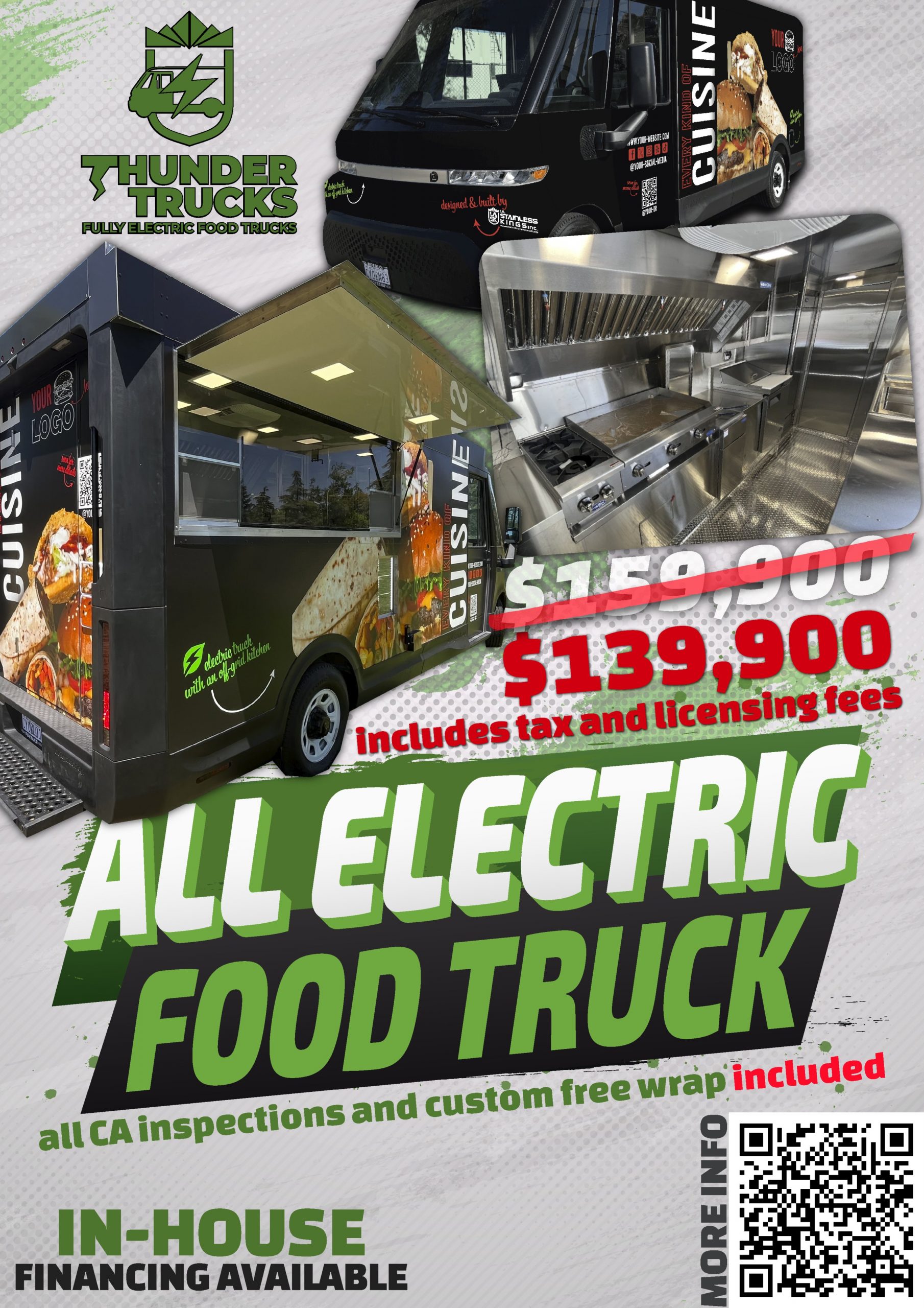 All Electric Food Trucks - Thunder Truck by LA Stainless Kings